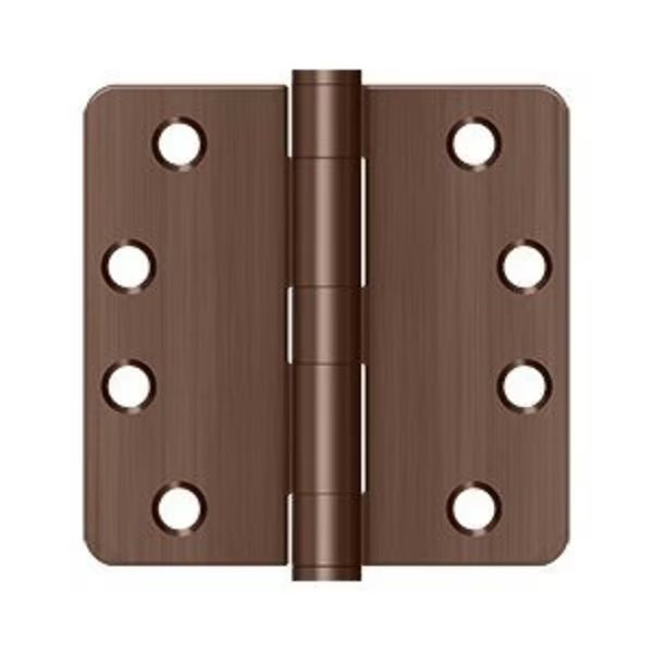 4 in.x4 in.x1/4 in. Radius Hinge, HD, Steel, Deltana, Mfr#: S44R4HD10B-C